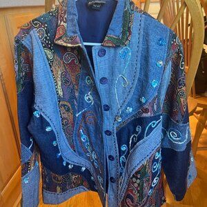 Stunning Handcrafted womens denim jacket